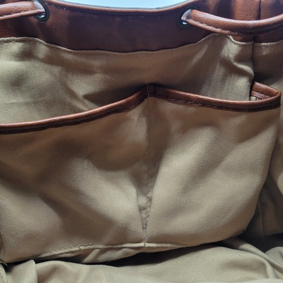 Lucky Brand KENDAL Black and Tan Backpack Handbag main image 8
